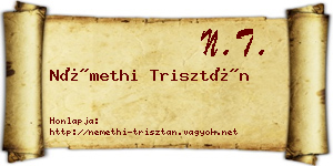 Némethi Trisztán névjegykártya